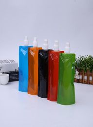 Portable Ultralight Foldable Water Bags Soft Flask Bottle Outdoor Sport Hiking Camping Water Bag Capacity 480ml500ml EEA2425639044