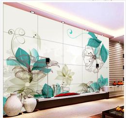 Wallpapers 3d Murals Wallpaper For Living Room Home Decoration Simple Modern Flower Fantasy