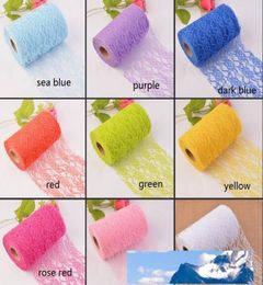 Lace Roll Spool Lace Roll 6quotx25YD Netting Fabric Tutu Skirt Chair Sash Bow Table Runner Lace Fabric Wedding Decorations WT0504859516