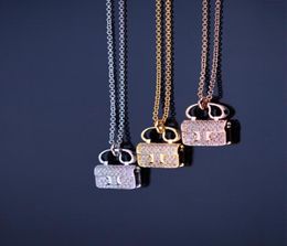 Fashion Pendant Necklaces Bag shape for Woman Necklace Jewellery Bags Stone HShape 3 Colour Pendants for Women Chirstmas Thanksgivin9387379