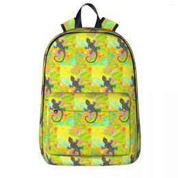 Backpack Electric Groovy Gecko Paisley Lizard Backpacks Student Book Bag Shoulder Laptop Rucksack Fashion School