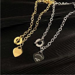 Designer Luxury Fashion Necklace Choker Chain 925 Silver Plated 18k Gold Plated Letter Tiffanily Halsband för kvinnors smyckespresent