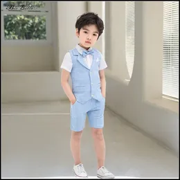 Clothing Sets Biobella Summer Baby Boys Clothes Suit Formal Perform Show Xmas Christmas Year 1-8 Yrs Spring Child Outfits 3 Tshirt