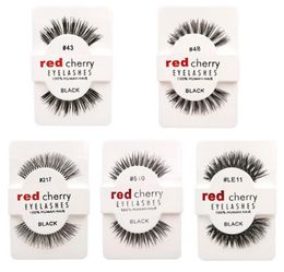 RED CHERRY False Eyelashes Natural Long Eye Lashes Extension Makeup Professional Faux Eyelash Winged Fake Lashes Wispies Hand Made4088125