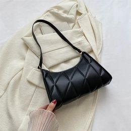 Totes Black PU Leather Shoulder Bag Retro Solid Color Casual Female Hobos Handbags Women's Fashion Shopper Clutch Purse