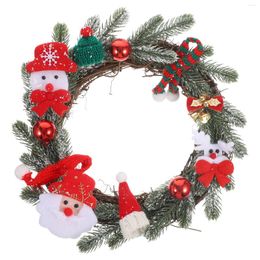 Decorative Flowers Door Wall Pendant Christmas Garland Xmas Hanging Wreath Front Party Supplies Home Decoration