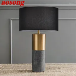 Table Lamps AOSONG Modern Lamp LED Black E27 Desk Lights Home Decorative For Foyer Living Room Office Bedroom