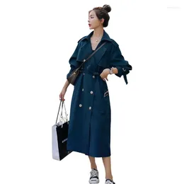 Women's Trench Coats 2024 Double Breasted Coat Women Spring Autumn Elegant Trenchcoat In Outerwears Vintage Windbreaker Clothing