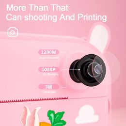 Kids Video Photo Camera With Print 1080P Children's Instant Print Camera Toys For Kid Girl Birthday Gift Instantane Print Camera