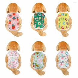 Dog Apparel Breathable Clothes Pet For Small Dogs Cute Fruit Print Summer Puppy Cat T-shirt