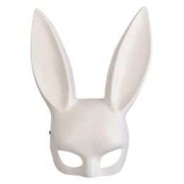 Men Women Bunny Mask Halloween Party Cosplay Accessories Long Ear Rabbit Half Face Masks Masquerade Bar Sexy Photography Props