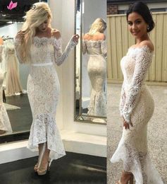 Casual Dresses Summer Elegant Long Dress Women White Lace Slash Neck Mermaid Sexy Hollow LaceUp Bodycon Party Maxi Vestidos9763019