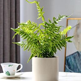 Decorative Flowers 33cm Artificial Fern Leaves Persian Grass Plant Wall Accessories Greening Materials DIY Landscaping Home Office