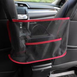 Large Capacity Car Seat Net Pocket Handbag Purse Holder Bag Organizer Storage Pet Net Barrier Dog Pouch Between Back Seats