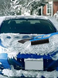 Car Snow Shovel, A Dual-Purpose Ice Scraper That Does Not Damage The Car'S Snow Brush, Defrosting, Used For De Icing