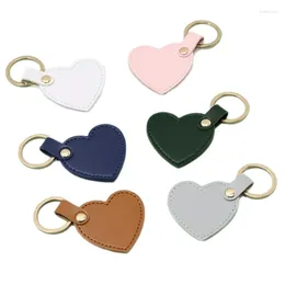 Keychains Y1UB Set Of 6 Colourful Heart Shaped Keychain Leather Love Pendant Keyring Stylish Key Rings Bag Accessory Backpack Charm