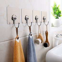 Door Hooks Adhesive Wall Hooks Transparent Bathroom Kitchen Wall Sticker Towel Holder Key Holder Wall Hanger Hooks For Hanging