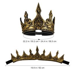 Crown Crowns King Men Adults Jubilee Party Costume Birthday Mediaeval Accessories Hats Vampire Goth Kings Kids Queen Decoration