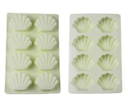 Craft Tools Handmade Soap Silicone Mould 8 Grids Shell Shape Making Moulds DIY Fondant Cake Chocolate Baking Mould Resin Crafts5184623
