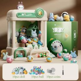 DIY Doll Machine Kids Coin Operated Play Game Remote Control Counting Mini Claw Catch Toy Crane Machines Music Doll Kid Toy Gift