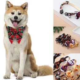 Dog Collars Fashion Pets Collar For Halloween Pumpkins Bat Cute Bell Adjustable Cats Puppy Pet Accessories