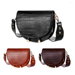 Bag Form Women Luxury Shoulder Bags Crocodile Pattern Handbag Female Crossbody Half Round PU Leather Messenger