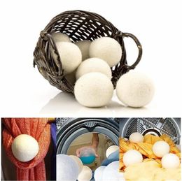 Practical Laundry Clean Ball Reusable Natural Organic Laundry Fabric Softener Ball Premium Organic Wool Dryer Balls 6CM3140213