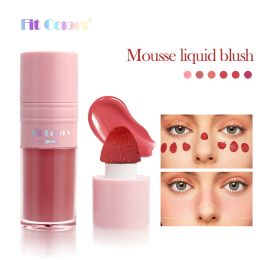 Liquid Cheek Blush Facial Nourishing Blush Gel Cream Waterproof Multi-purpose Eyes&lips Makeup Blush Stick Cosmetics with Sponge