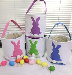 Partys Rabbit Easter Basket Personalized Easters Bunny Tote Bags Egg Candies Baskets Canvas Buckets DIY Cute Party Decoration 086013460