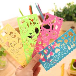 4Pcs/Lot Children Drawing Template Rulers Creative Baby Painting Stencils Scrapbooking DIY Tools Art Craft School Supplies Toys