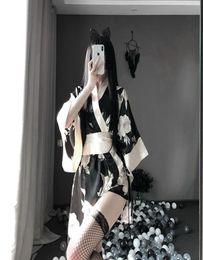 Sexy Sakura Kimono Lovely Japanese Uniform Robe Floral Bathrobe Short Kimono Robe Night Bathrobe Gown for Women Night Dress2438820