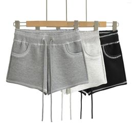 Women's Shorts Contrast Bright Line Sports Summer Streetwear Pants Elastic Sexy For Women