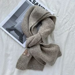 Winter Wool Scarves for Woman High Quality Wool Blends Scarf Comfortable Windproof Wraps Woman's Casual Scarf