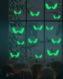 Wall Stickers 2022 Glowing In The Dark Eyes Glass Sticker Party Festival Halloween Decoration Decals Luminous Home Ornaments4607548