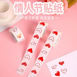 100-500Pcs Red Pink Heart Stickers for Valentines Day Wedding Gift Packing Bag Packaging Labels Love Scrapbooking Diy Stickers