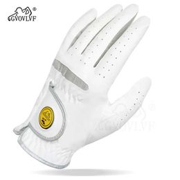 Sports Gloves 1 Piece or 1 Pair Men Golf Glove Micro Soft Fabric Breathable Comfortable Fitting With Magnetic Marker Replaceable For Golfers Q240525