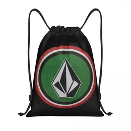 Storage Bags Custom Volcoms Stone Boardsports Surfboard Drawstring Backpack Men Women Lightweight Gym Sports Sackpack Sacks For Shopping