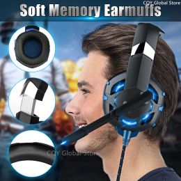 Gaming Headset Noise Isolating Overear Headphones Gaming with Mic Volume Control Bass Surround Video Game for PC PS4 PS5 XBOX