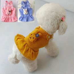 Dog Apparel 2024 Spring Summer Pet Clothes Coat Jacket Dresse Dress Corduroy Vest For Puppy Cat Skirt Cute Costume