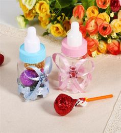 48Pcs Girl Boy Baby Shower Decorations Chocolate Candy Bottle Baptism Favors Christmas Halloween Party Gifts Box Plastic Case9220618