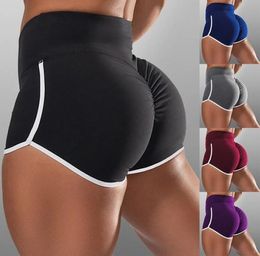 Women High Waist Yoga Short Scrunch Butt Ruched Lifting Shorts Tummy Control Butt Lift Breathable Yoga Fitness Running Sports shor5911932