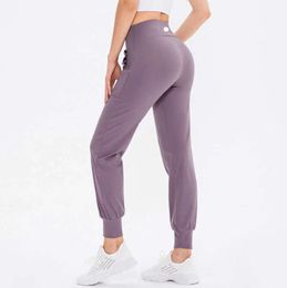 Lululemeni Womens women Yoga Ninth Pants Runing Fiess Joggersソフトハイウエスト弾性カジュアルジョギング2024 1158ESS