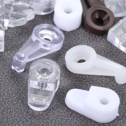 50Pcs 3/4mm Glass Retainer Mirror Clips w/screw Fixing Panel Holder Screen Nail Mirror Staple Support Glass Door Window Clamp