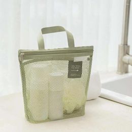 Storage Bags Small Item Bag Portable Mesh Toiletry With Quick Drying Zipper Heavy Duty Capacity Shower Travel Makeup Organiser