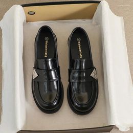 Casual Shoes 2024 Spring Autumn Loafers Ladies Platform British Style Black Party Retro Women Large Size Slip-on Flats