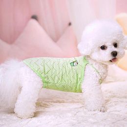 Dog Apparel Breathable Pet Shirt Thin Puppy Clothes Spring Summer Cotton T-shirt Vest For Small Medium Gifts Costume