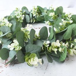 Decorative Flowers 42cm Decoration Artificial Flower Fake Rattan Home Leaf Leaves Lifelike Party Plant Spring Summer Wall Wedding