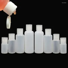 Storage Bottles 100Pcs 10ml-50ml Empty Plastic Squeezable W/ Flip Cap Portable Travel Containers For Liquid Shampoo Conditioner Lotions