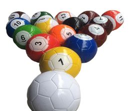 Size 2 3 4 5 Billiard Soccer Ball Full Set Gaint Snookball Snook Ball Snooker Street Game Football Sport Toy 16 Pieces9014242