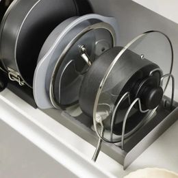 Kitchen Storage Plate Organiser Desktop Retractable Pot Lid Rack Kitchenware Drainer Tray Drawer Tools